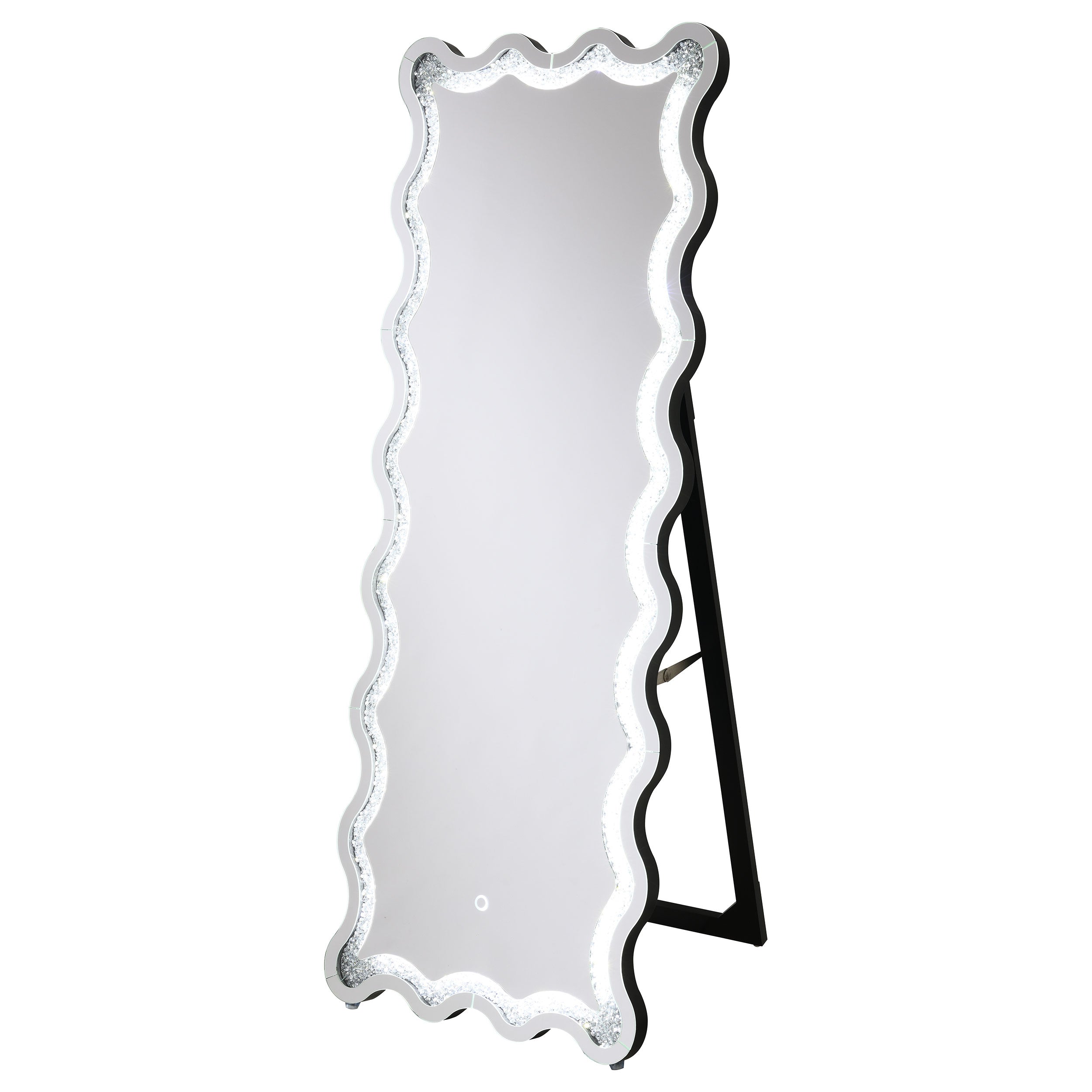 Brixey 24 x 63 Inch LED Lighting Standing Floor Mirror Black — view 14