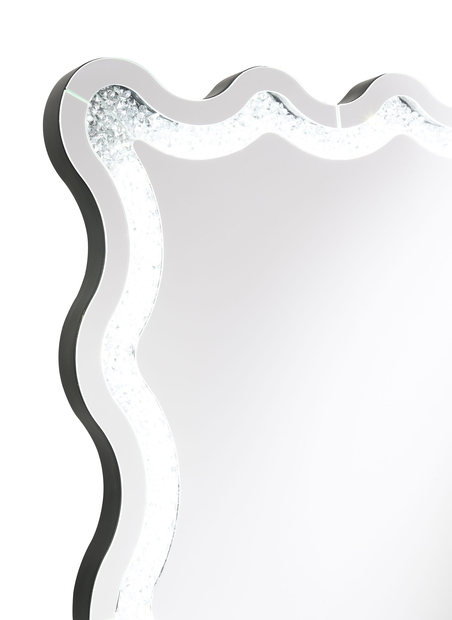 Brixey 24 x 63 Inch LED Lighting Standing Floor Mirror Black — view 19