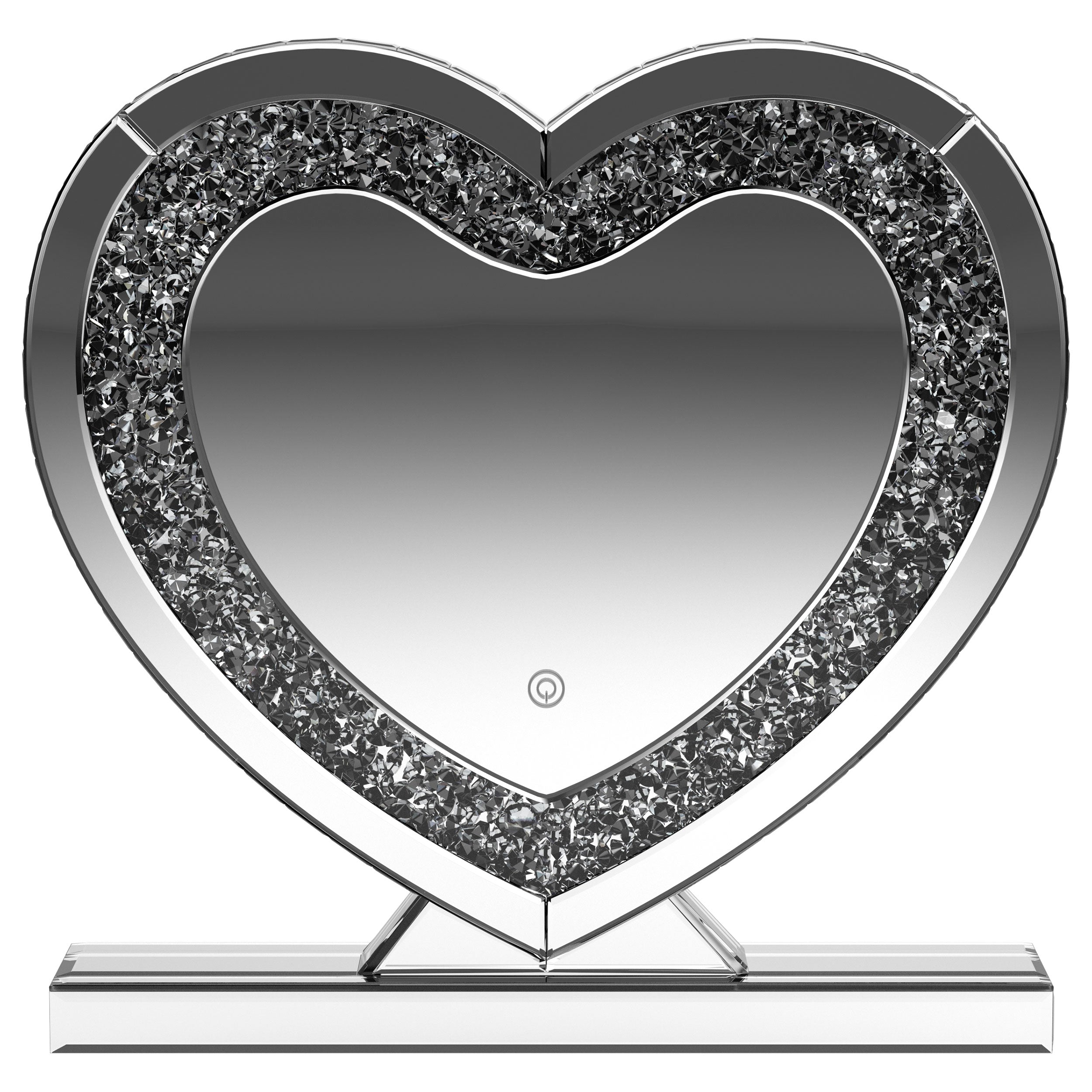 Euston Heart Shaped Vanity Mirror Silver — view 4