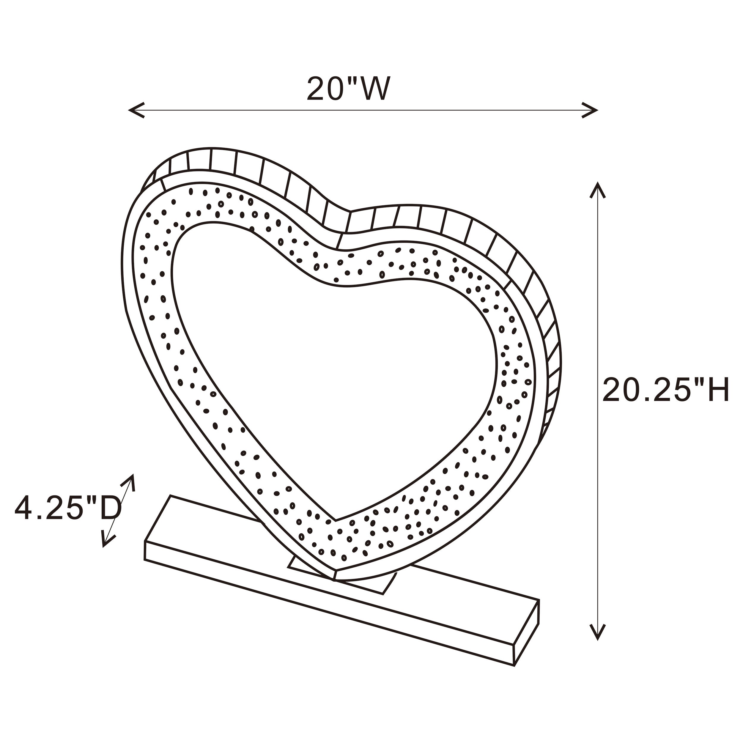 Euston Heart Shaped Vanity Mirror Silver — view 8
