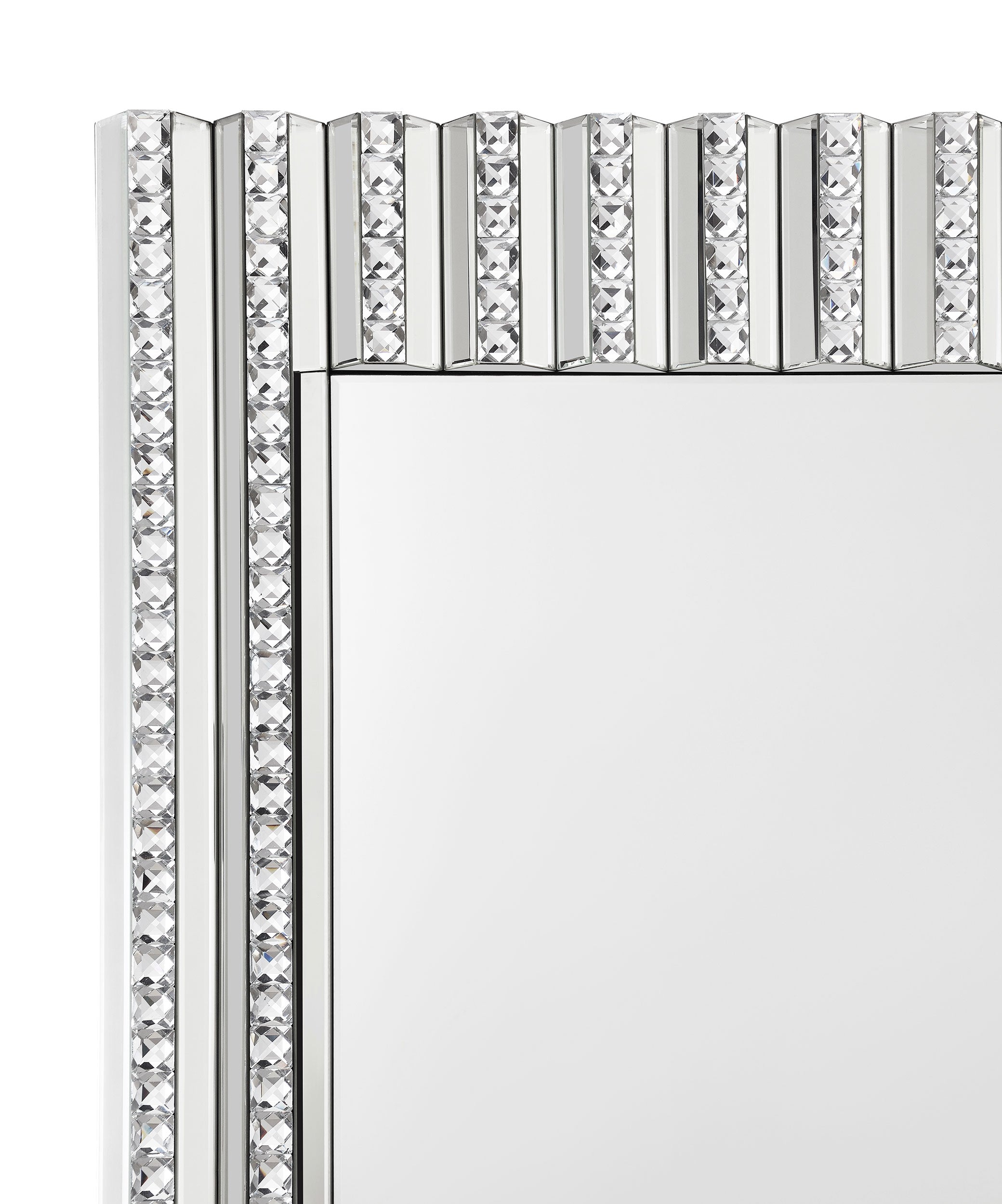Aideen 32 x 47 Inch Acrylic Crystal Wall Mirror Silver — view 5