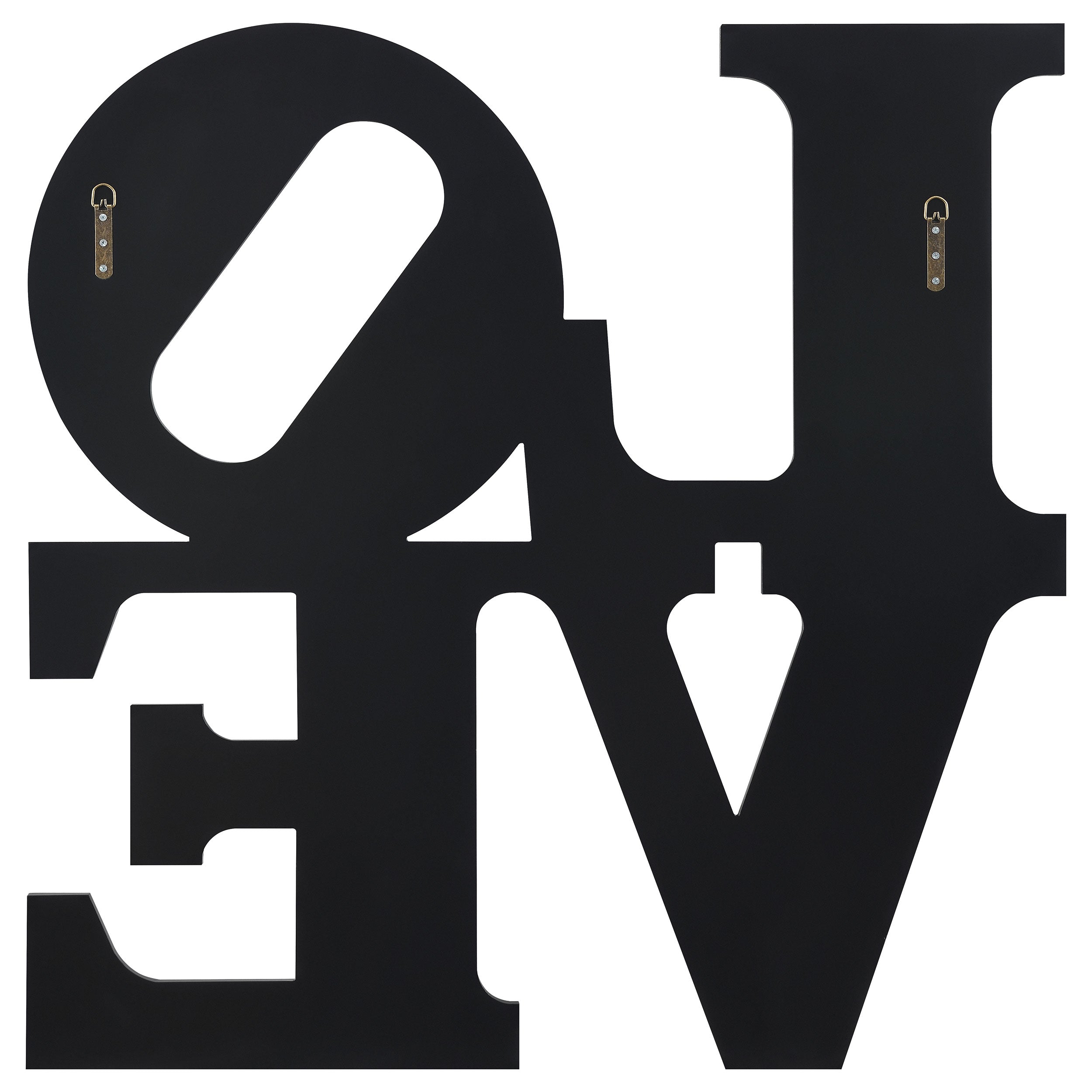 Keiran 40 x 40 Inch LOVE Lettered Wall Mirror Silver — view 4