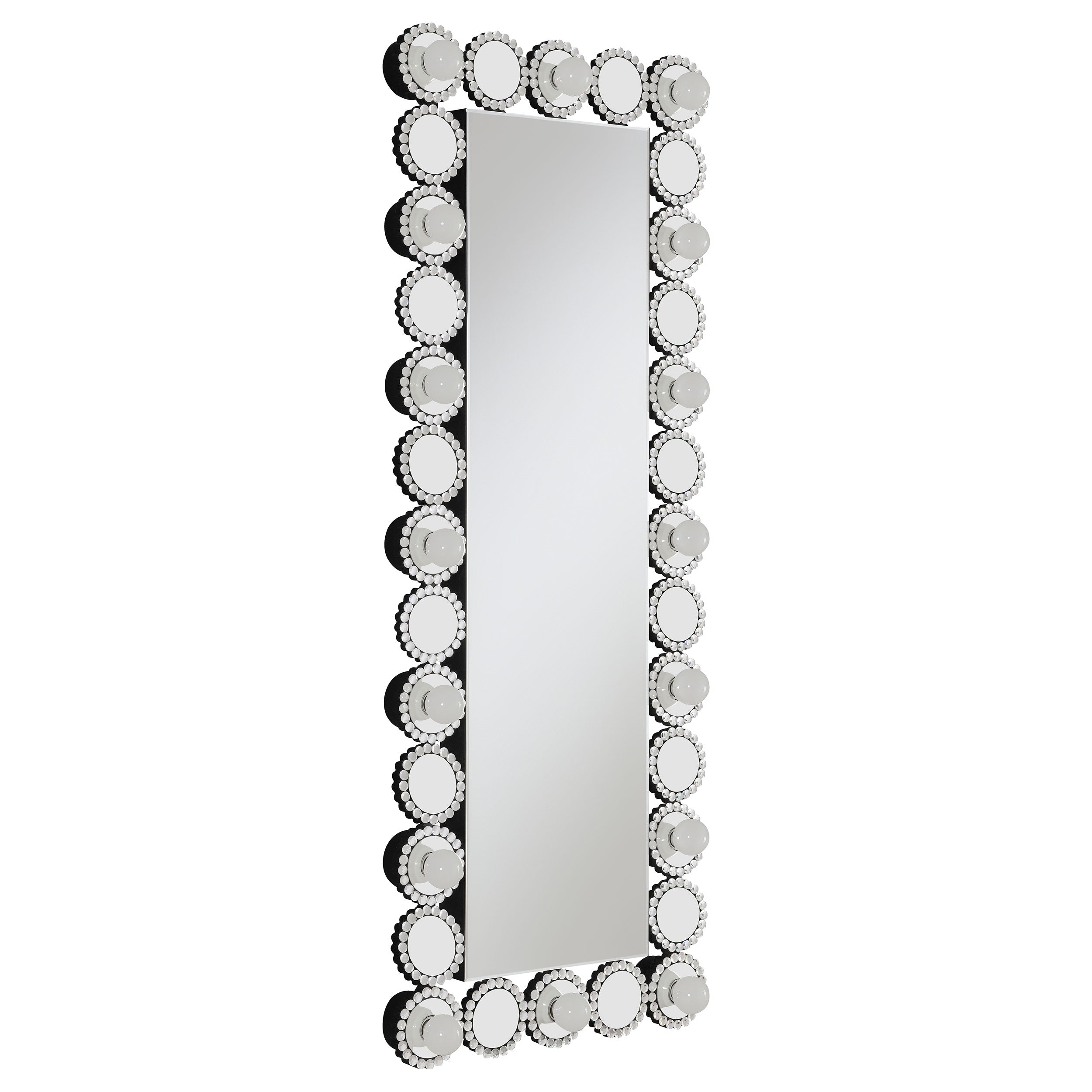 Aghes 24 x 62 Inch Wall Mirror with Lighting Silver — view 1