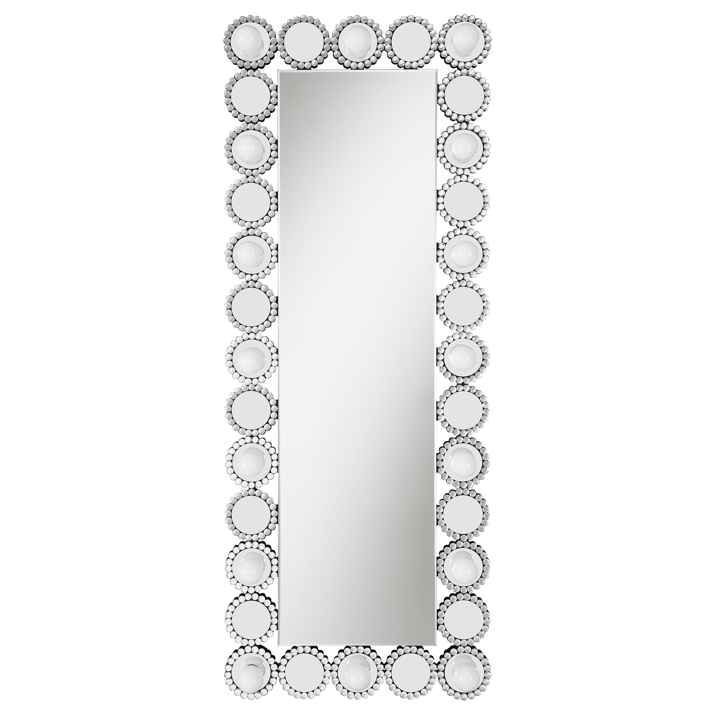 Aghes 24 x 62 Inch Wall Mirror with Lighting Silver — view 4