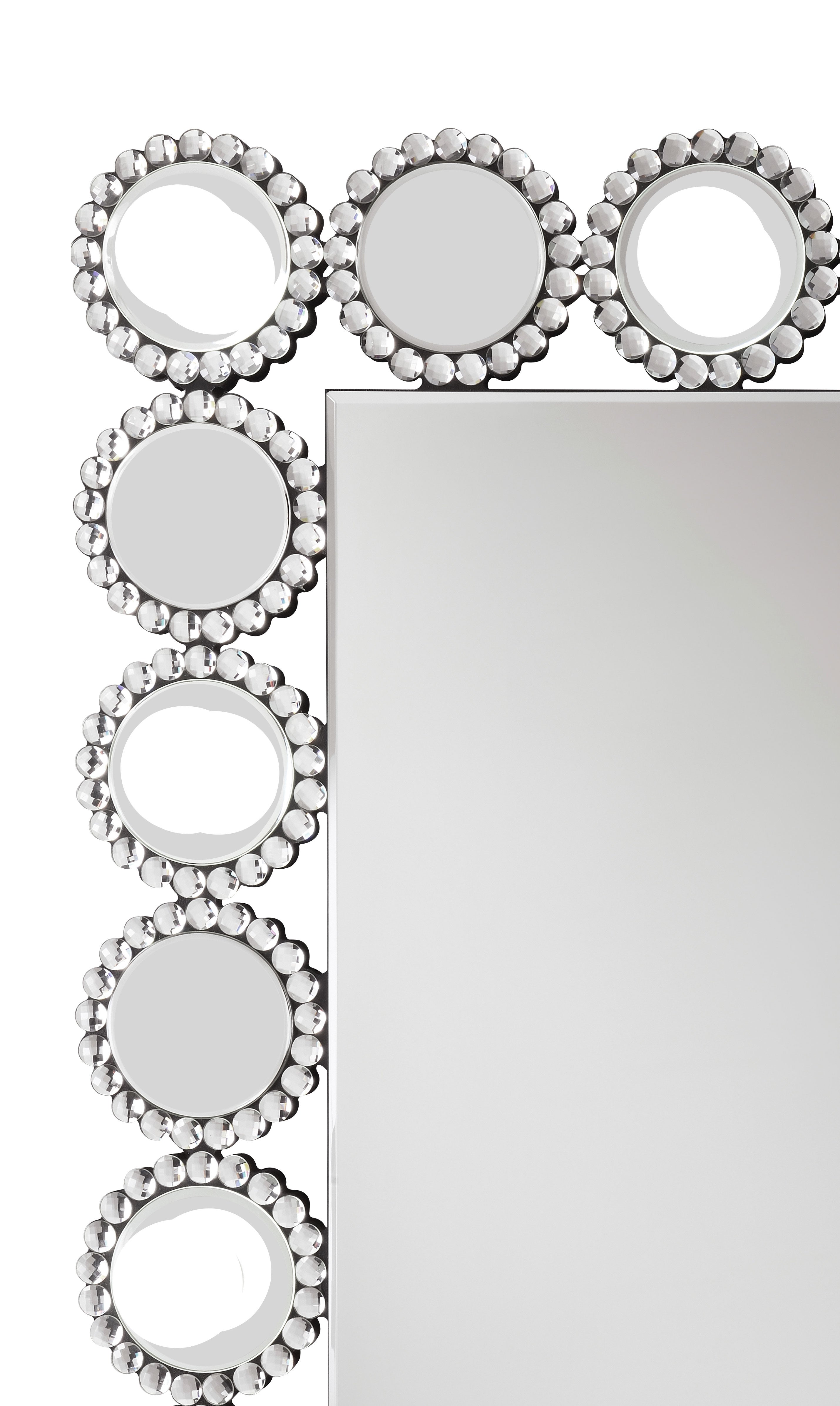 Aghes 24 x 62 Inch Wall Mirror with Lighting Silver — view 7
