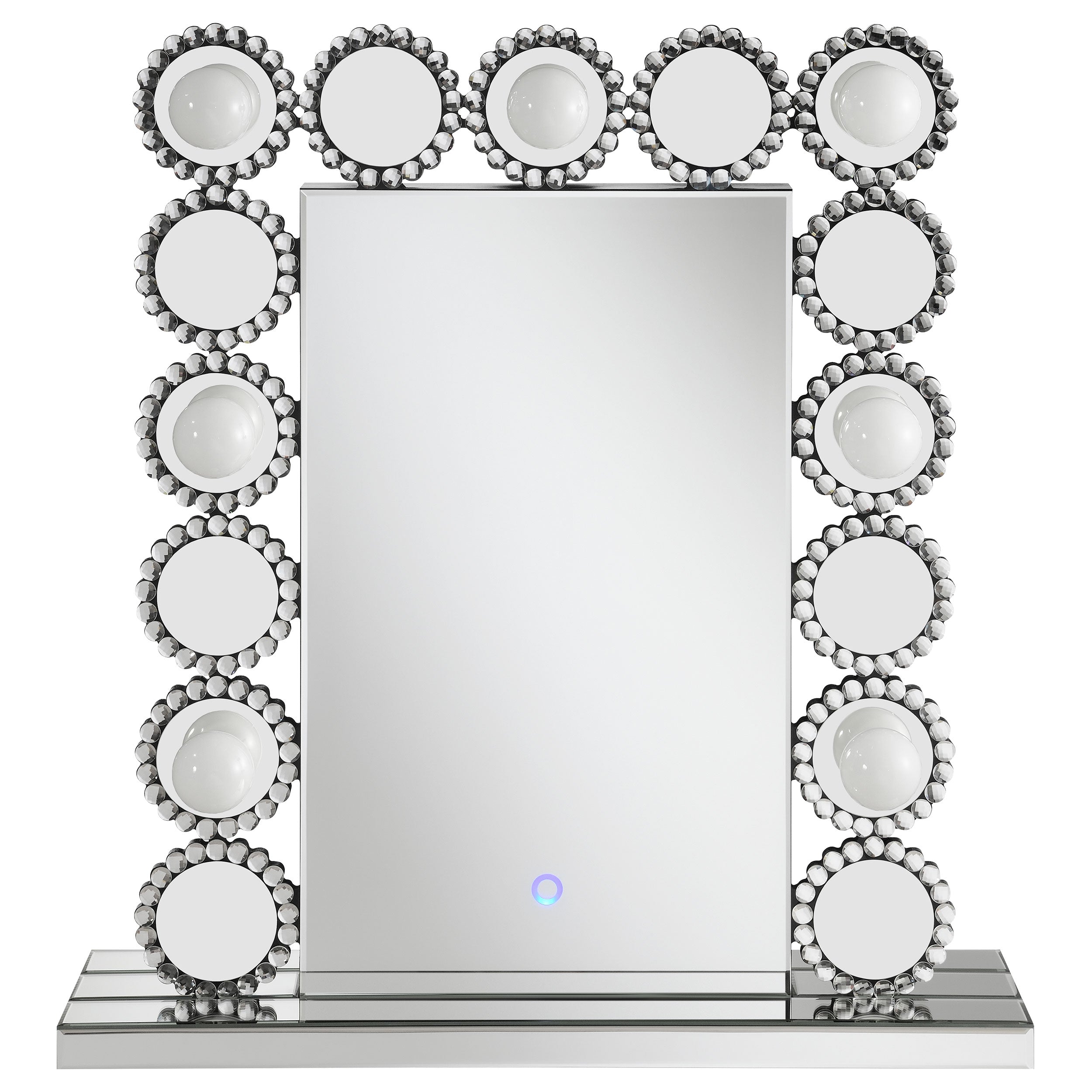 Aghes Vanity Mirror with Lighting Silver — view 3