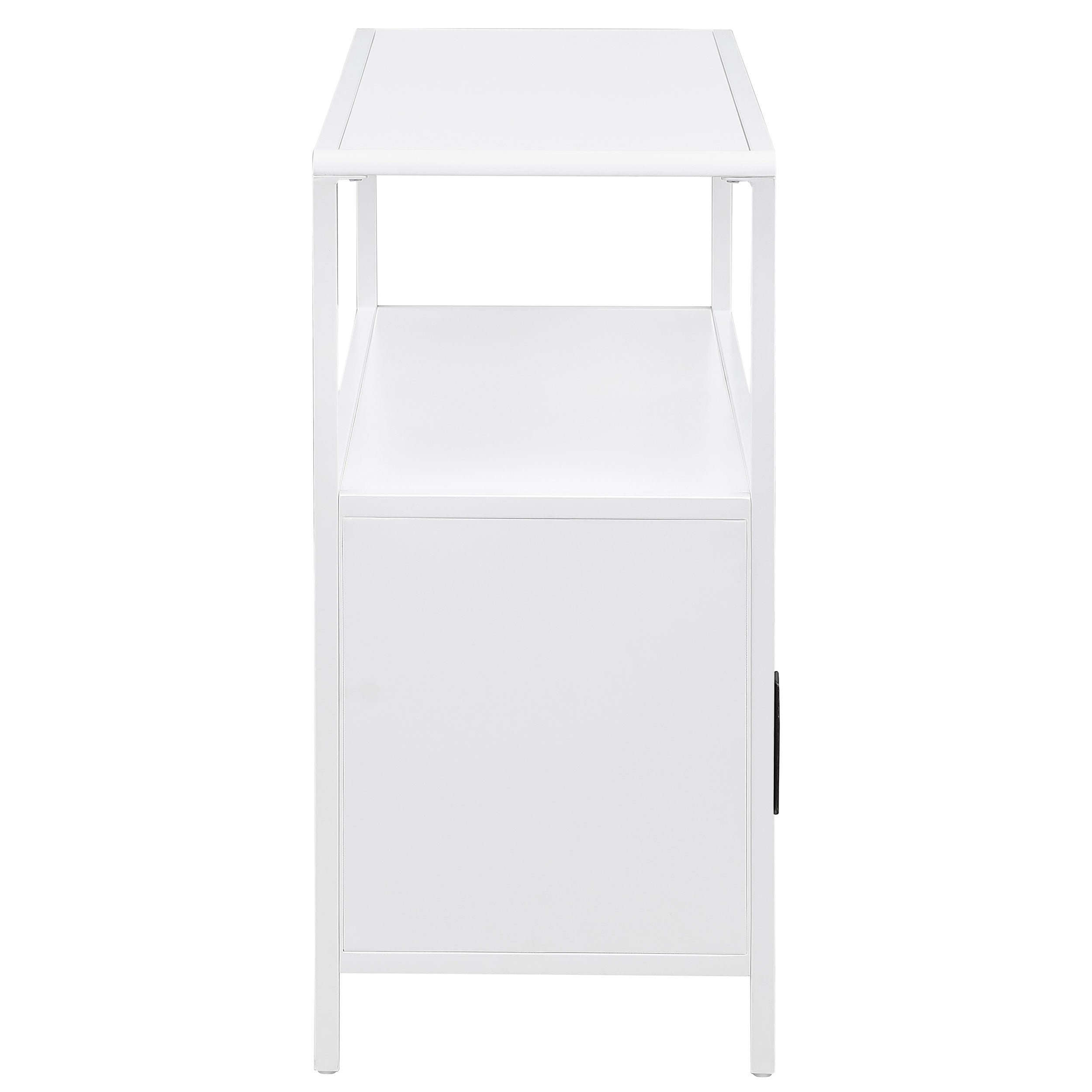Amherst 2-door Radio Weave Cane Metal Accent Cabinet White — view 9