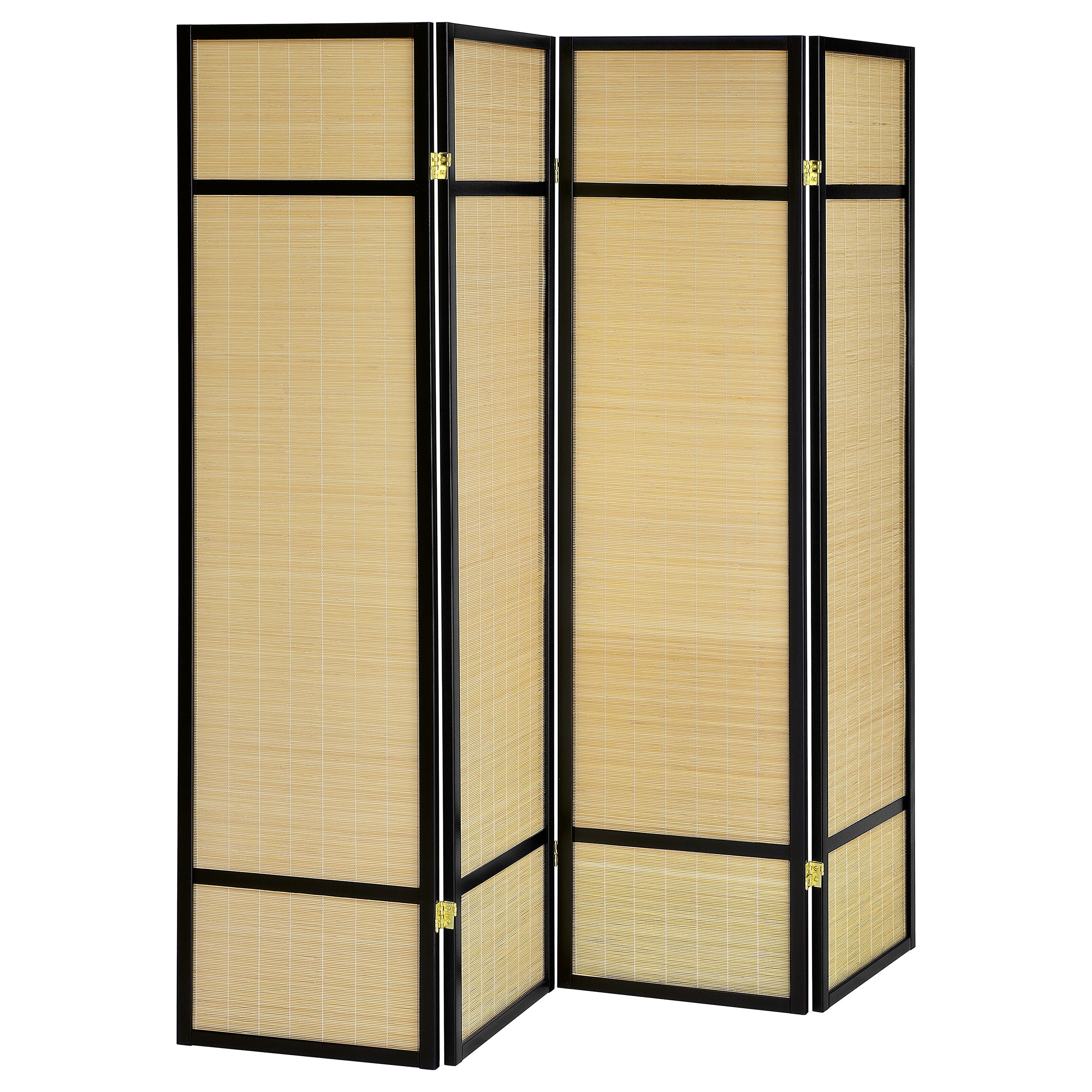 Pearce 4-panel Bamboo Room Divider Folding Screen Natural — view 1