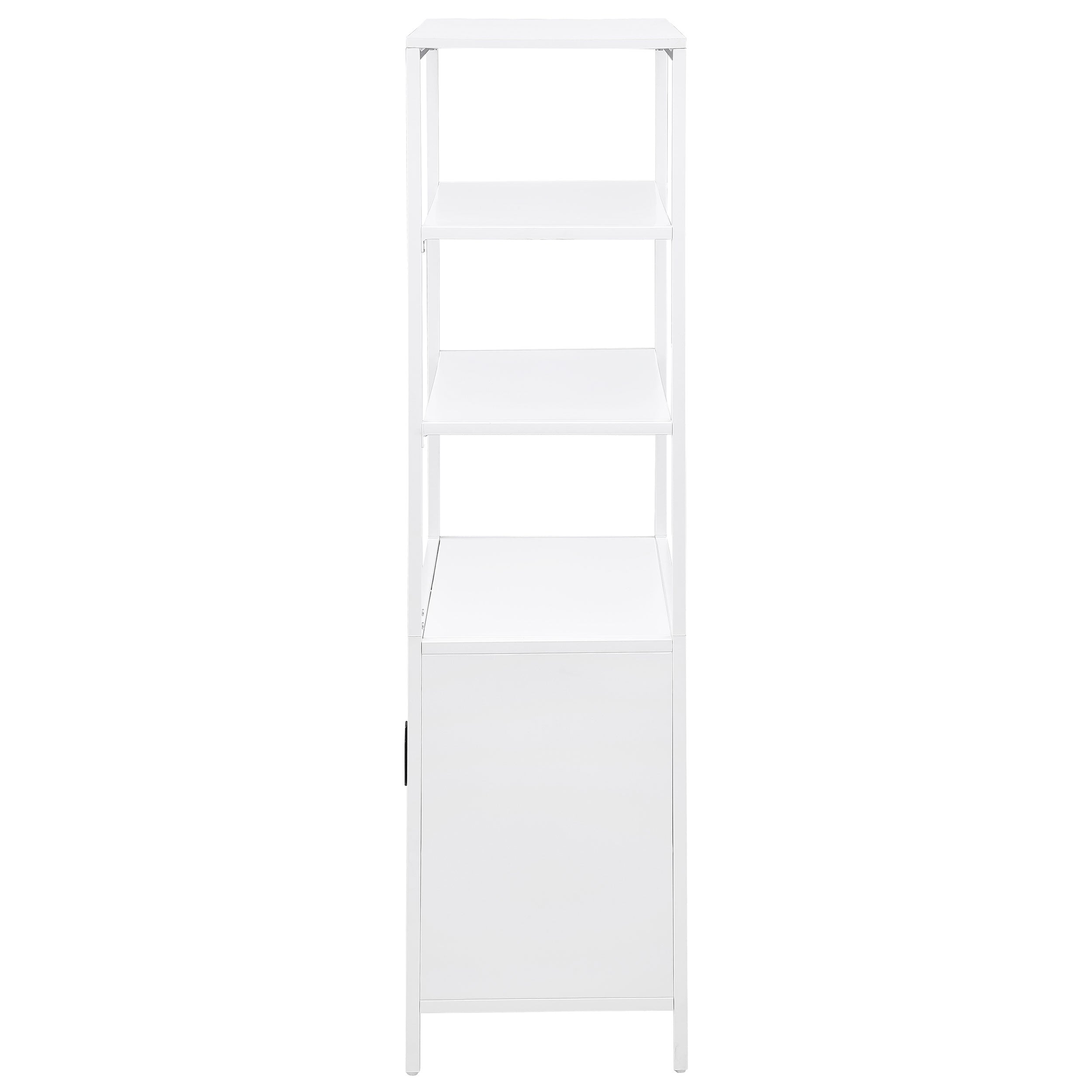 Amherst 3-shelf Radio Weave Cane Metal Accent Cabinet White — view 6