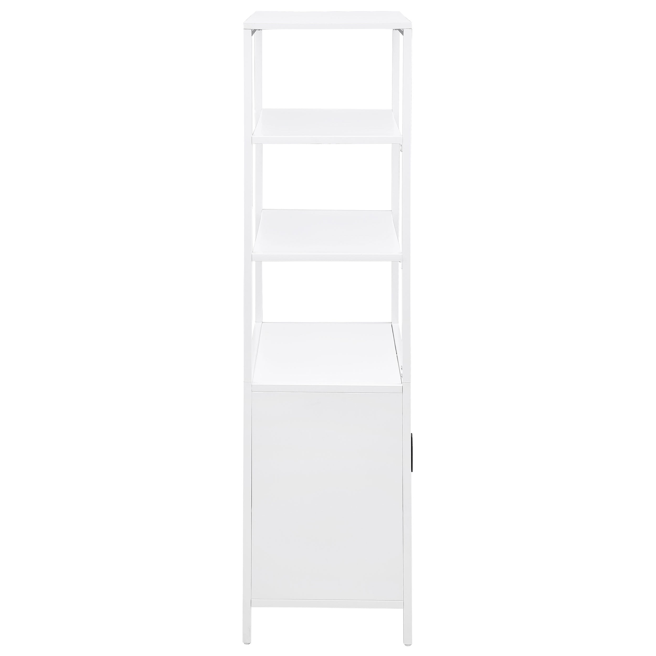 Amherst 3-shelf Radio Weave Cane Metal Accent Cabinet White — view 9