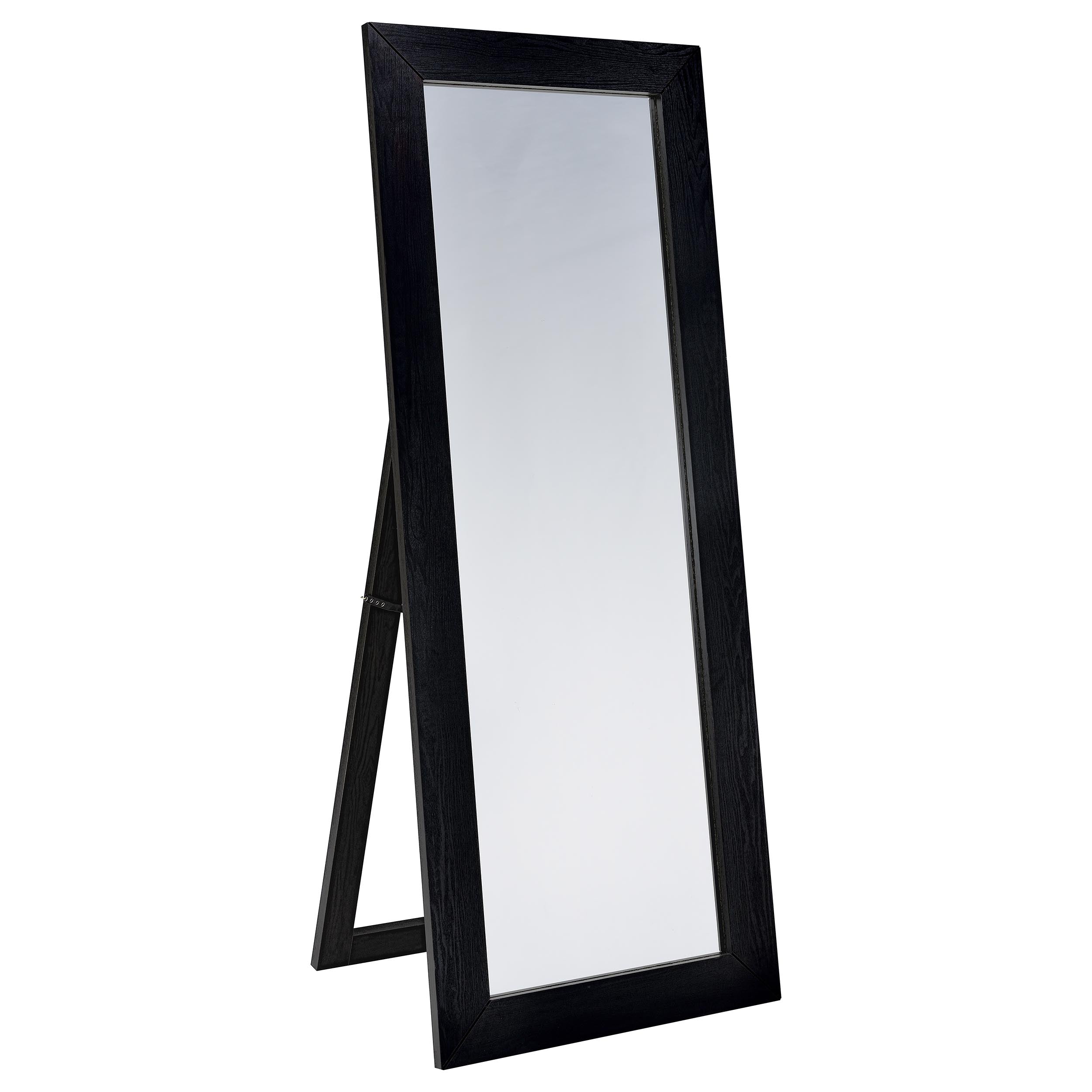 Cadence Tempered Glass Full Length Standing Mirror Black Oak — view 1