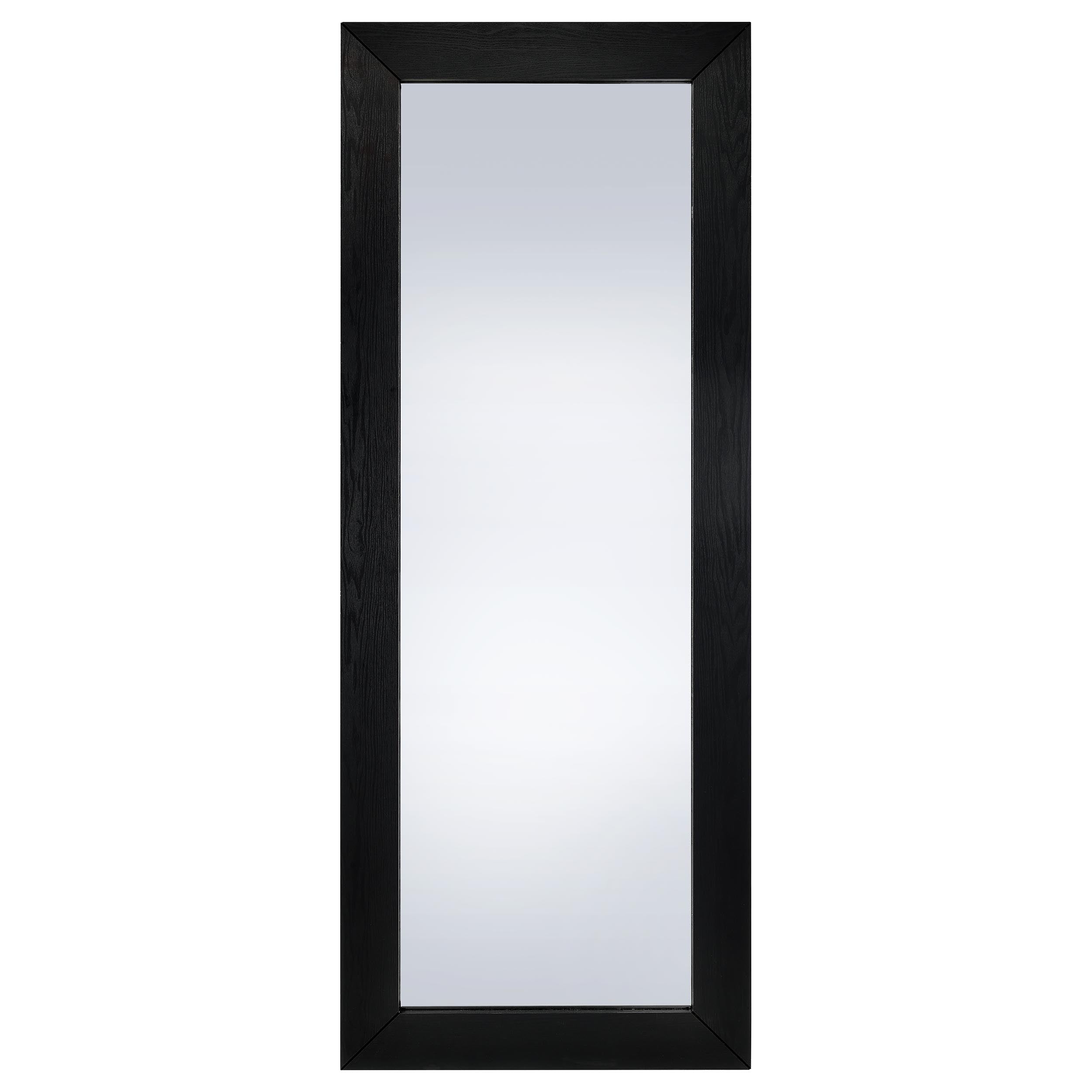 Cadence Tempered Glass Full Length Standing Mirror Black Oak — view 3