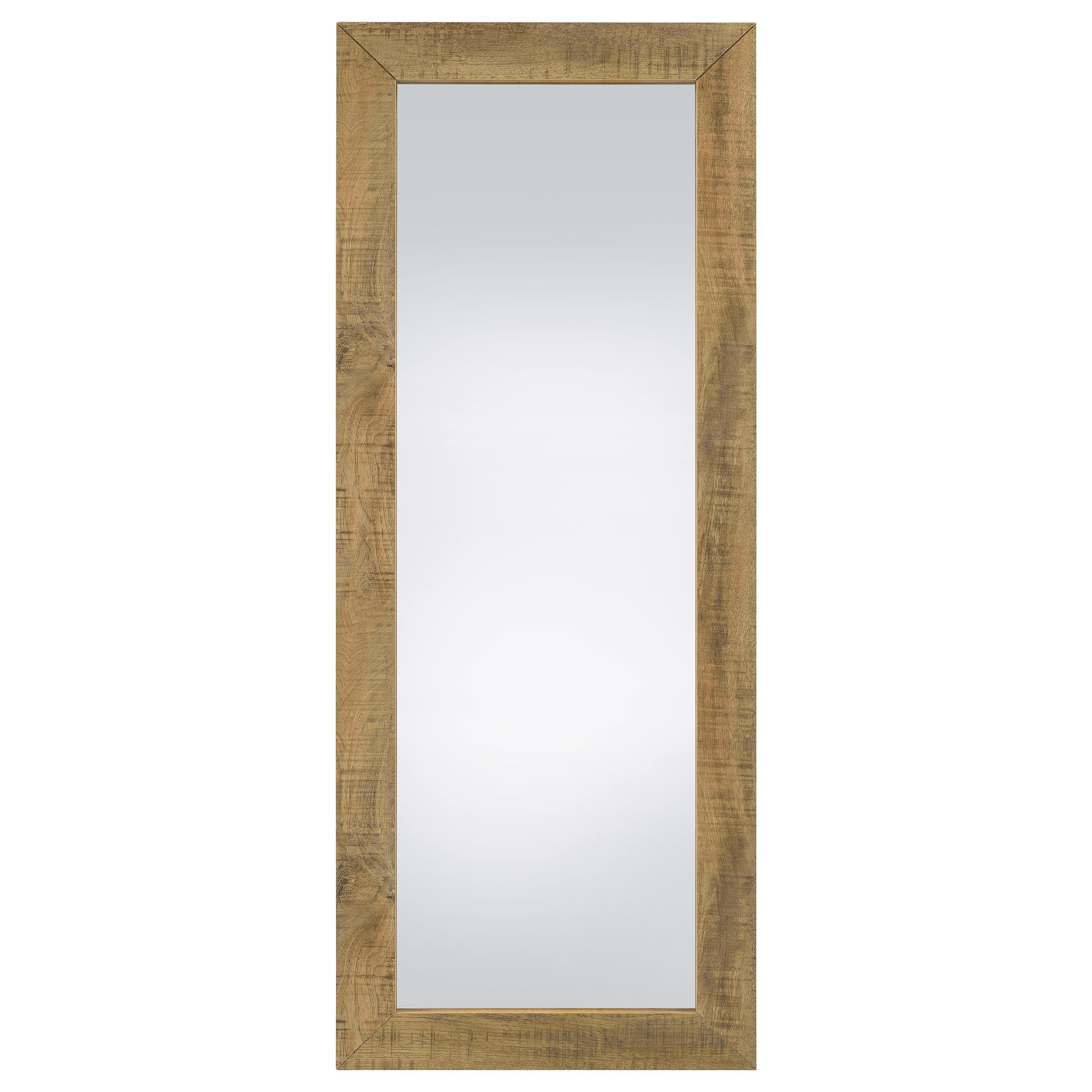 Cadence Tempered Glass Full Length Standing Mirror Mango — view 3