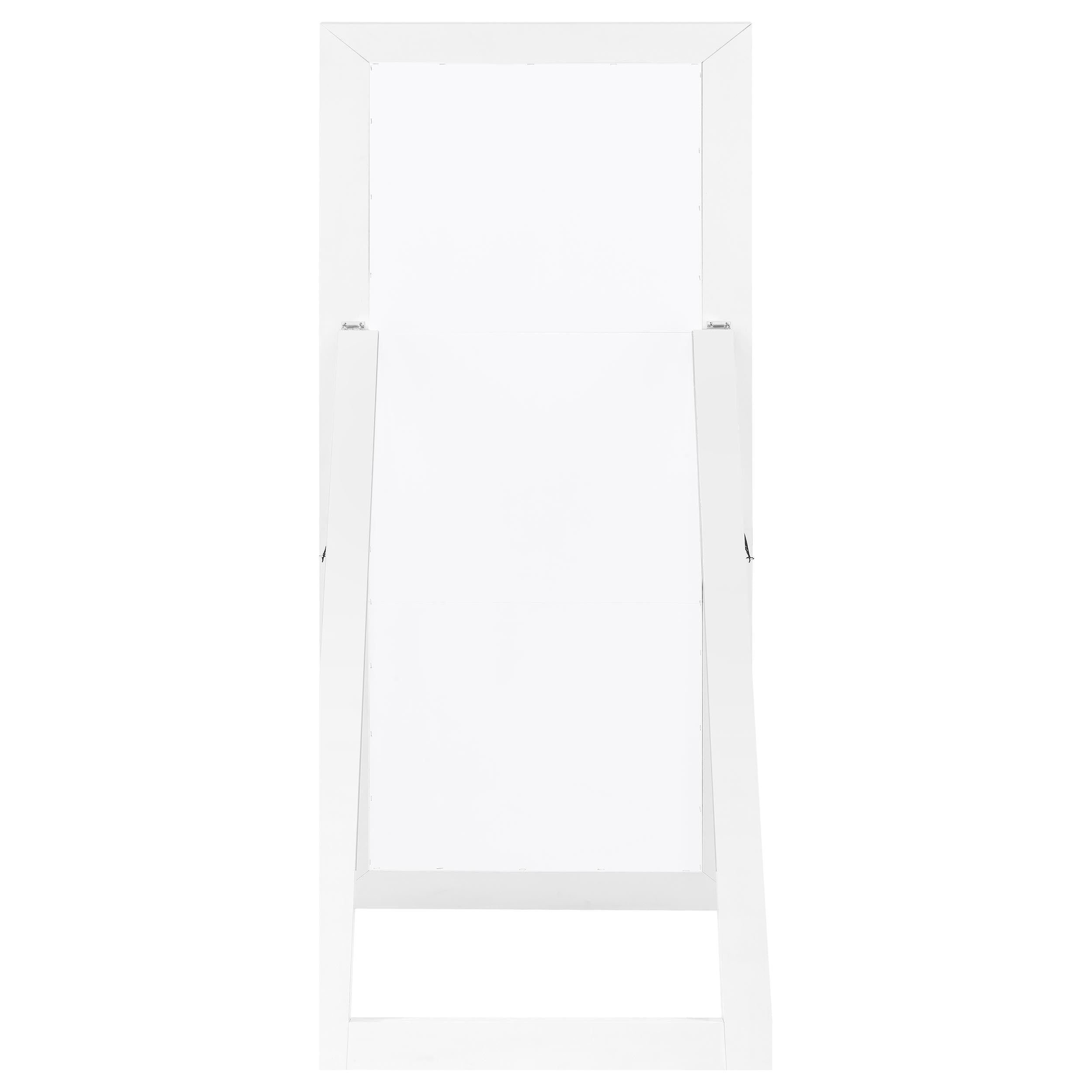 Cadence Tempered Glass Full Length Mirror White High Gloss — view 4