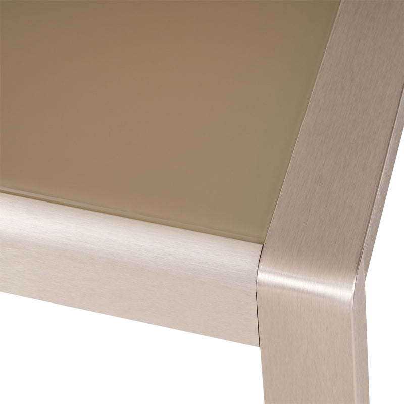 Cape Coral - Contemporary Side Table With Frosted Glass Top