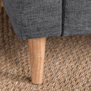 Nebulize - Upholstered Fabric Club Chair With Button Tufted And Square Off Arm And Back