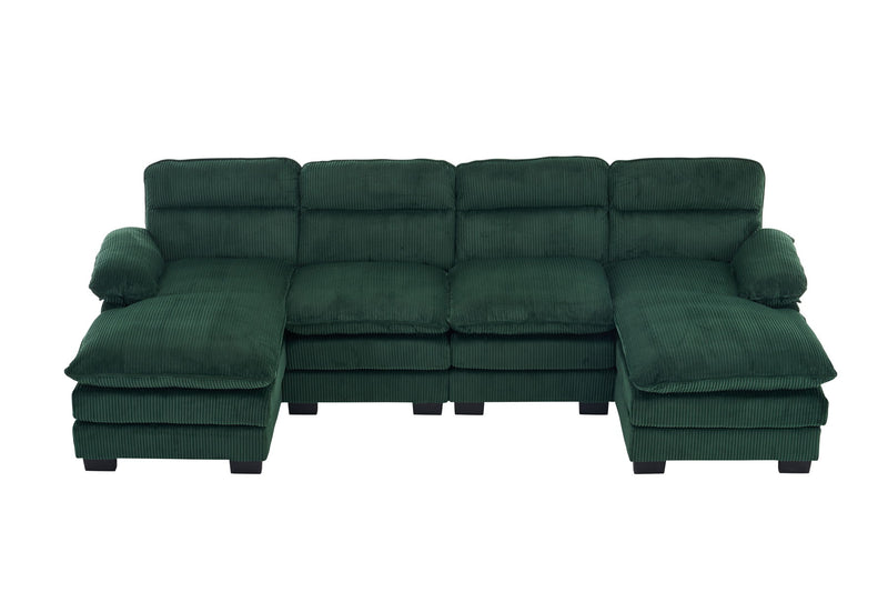 U-Shaped Profile Sofa, Including Two Single Seats And Two Chaise, Modular Sofa, Corduroy Sofa