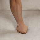 Upholstered 3 Seater Curved Sofa With Printed Pillows Chenille