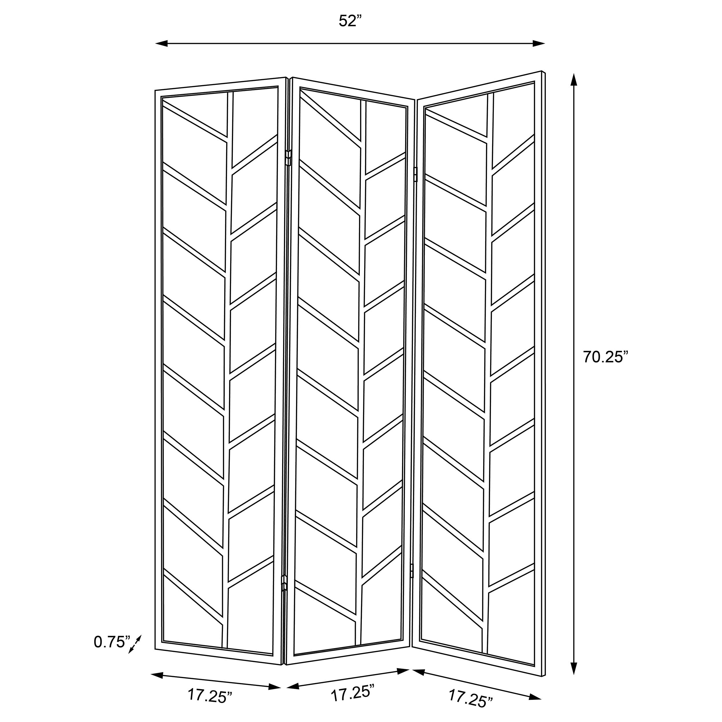 Mila 3-Panel Room Divider Folding Shoji Screen Walnut — view 4