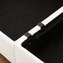 Stylish Chenille Sofa With Storage Seat And Cylindrical Backrest