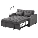 Sofa Bed With Trundle For Small Rooms - Dark Gray