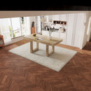 Farmhouse Wooden Kitchen Table With Removable Leaf