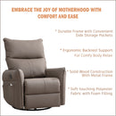 360° Modern Small Rocking Swivel Recliner Chair With Side Pocket