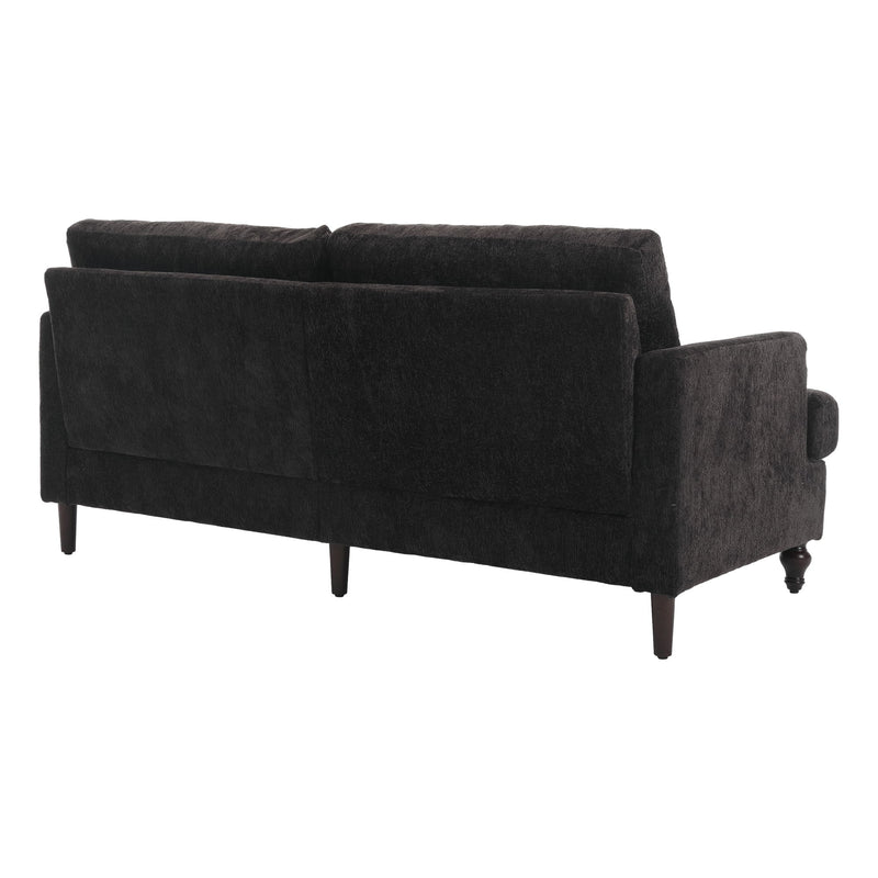 Mid Century Modern Chenille Fabric Loveseat Sofa, 2 Seat Upholstered Couch