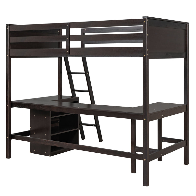 Loft Bed With Shelves With Desk