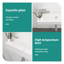 Modern Ceramic Rectangle Wall Mount Bathroom Sink With Single Faucet Hole