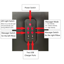 Faux Leather Upholstered Platform Bed Frame with led lighting,Bluetooth connection to play music control,Backrest vibration massage,Curve Design, Wood Slat Support, No Box Spring Needed,King