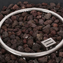 Outdoor Lightweight Concrete Square Fire Pit 40, 000 Btu With Built In Tank Storage - Dark Gray