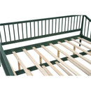 Full Size Daybed with Trundle and Support Legs, Green