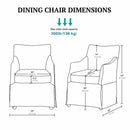 London - Upholstered Skirted Dining Arm Chair