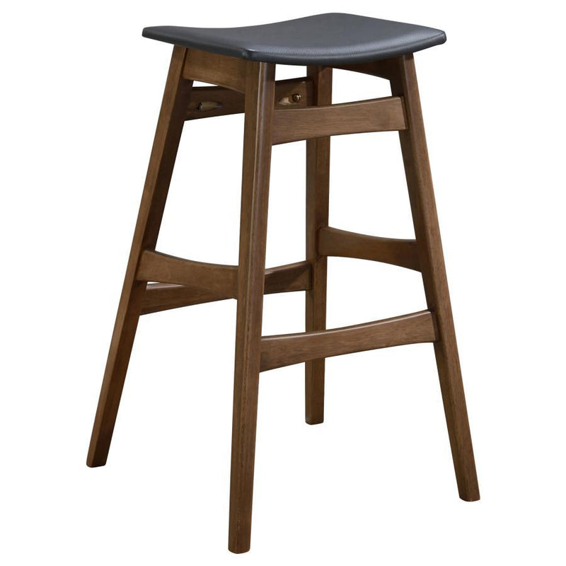 Finnick - Cushioned Backless Bar Stool (Set of 2) - Walnut - Atlantic Fine Furniture Inc