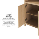 Modern 3 Shelf Open Arched Bookcase Cabinet