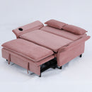 Modern Fabric Multi-Functional Sofa Bed With Adjustable Armrests And Backrests
