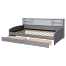 Luxurious Upholstered Platform Bed With Storage Drawers