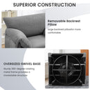 Oversized Swivel Armchair Modern Chair & Single Sofa Lounge, Comfortable Seating For Living Room