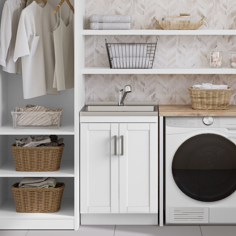 Kyle - Laundry Cabinet & Faucet And Stainless Steel Sink