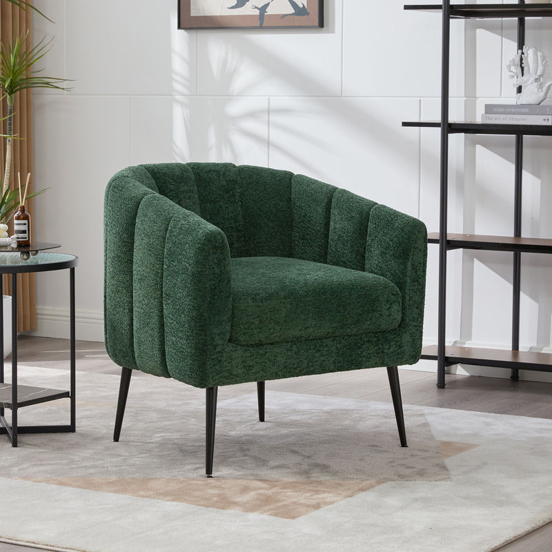 3 Piece Living Room Set, Loveseat & Accent Chairs - Green