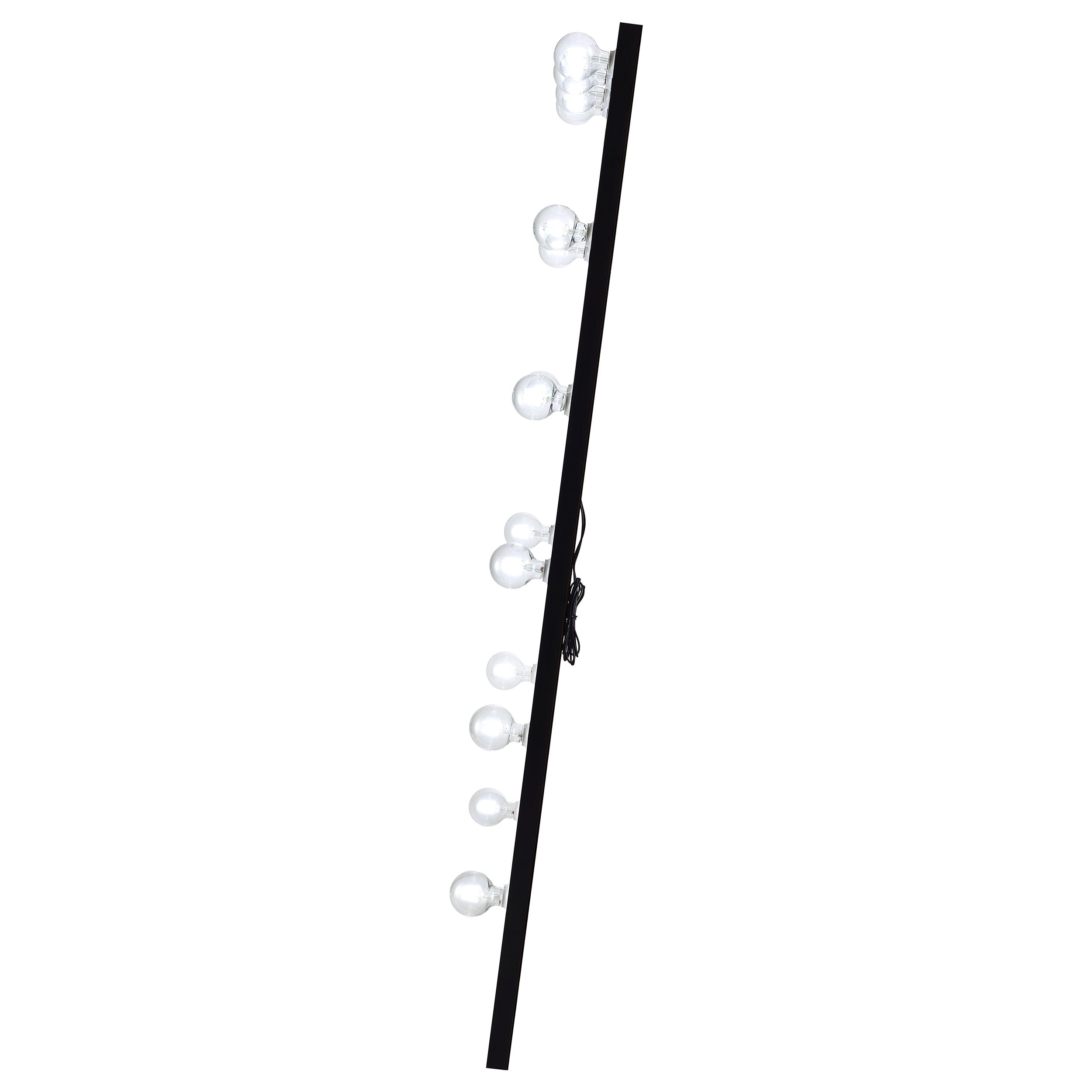 Zayan 32 x 71 Inch Floor Mirror LED Lighting Black Gloss — view 7