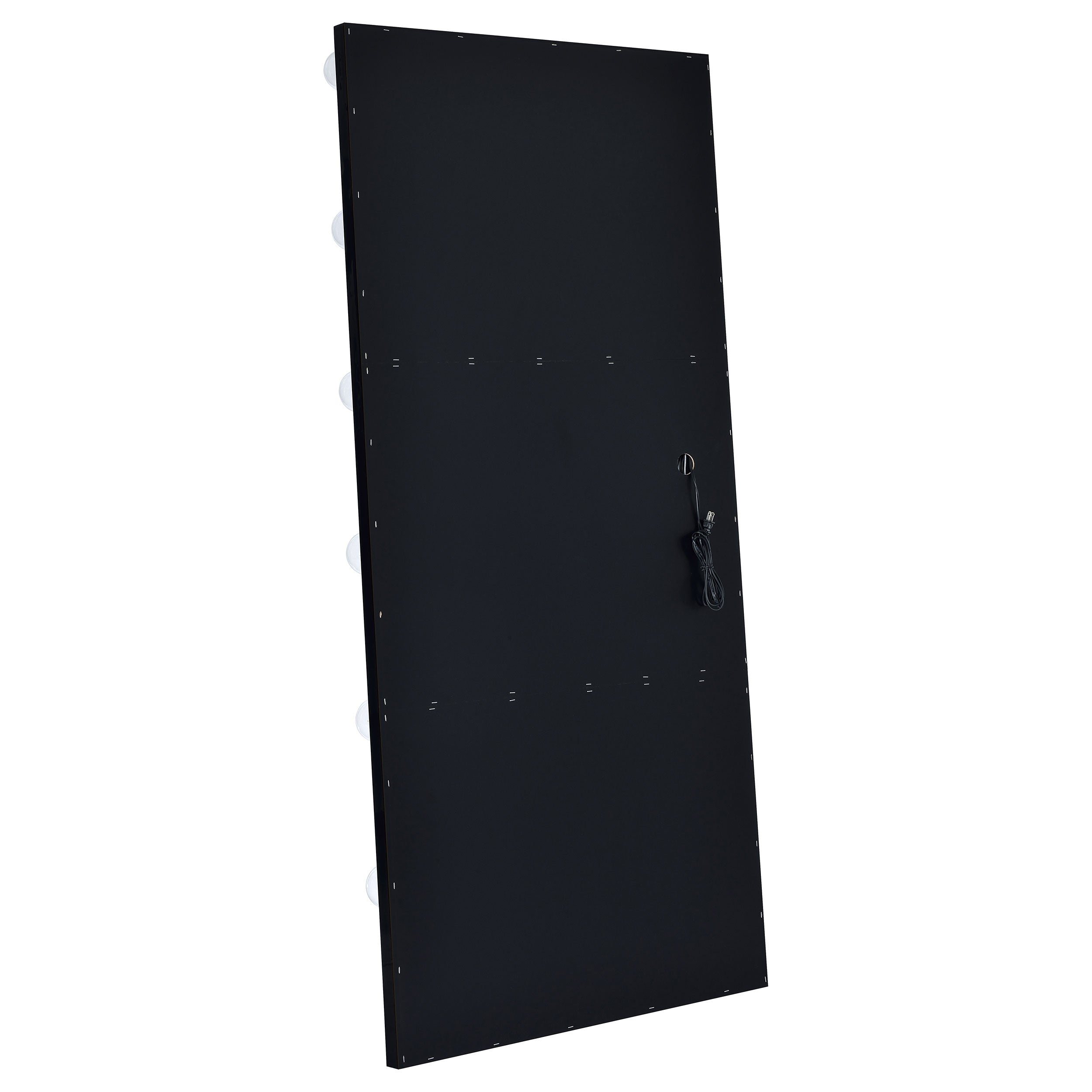 Zayan 32 x 71 Inch Floor Mirror LED Lighting Black Gloss — view 8