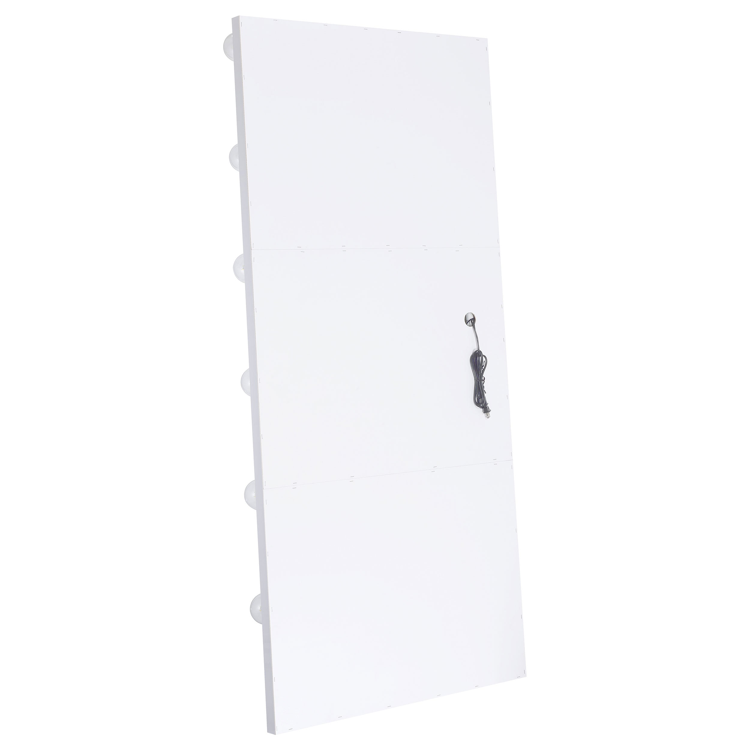 Zayan 32 x 71 Inch Floor Mirror LED Lighting White Gloss — view 8