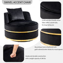 360 Degree Swivel Over Sized Upholstered Barrel Chair