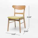 Mid Century Modern Dining Chair With Upholstered Seat And Wood Frame