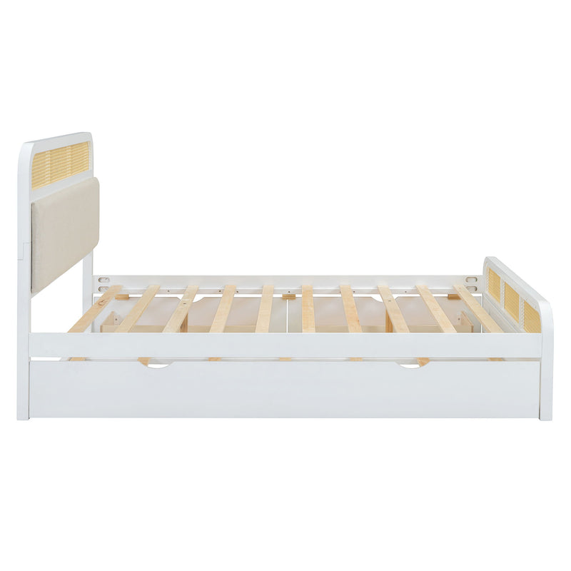 Platform Bed With Trundle And 2 Drawers