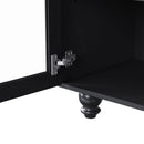 Farmhouse TV Stand With Solid Wood Gourd Shaped Legs For TVs Up To 70"