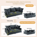 Modern Comfy Upholstered Sofa Cloud Couch, Deep Seat Couches With Multiple Large Soft Pillows