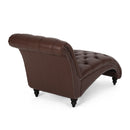 Chaise Lounge With Button Tufted Diamon Stitch